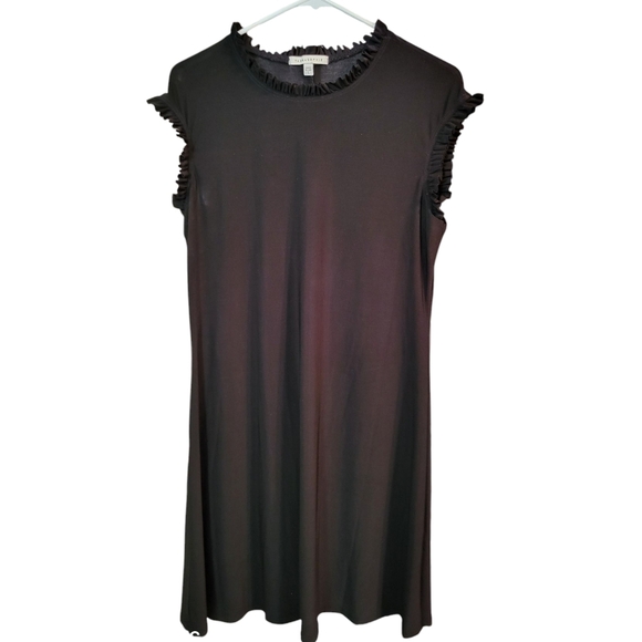Tash+Sophie Women's Black Ruffle Sleeve Dress, Large. Like New - Picture 1 of 4
